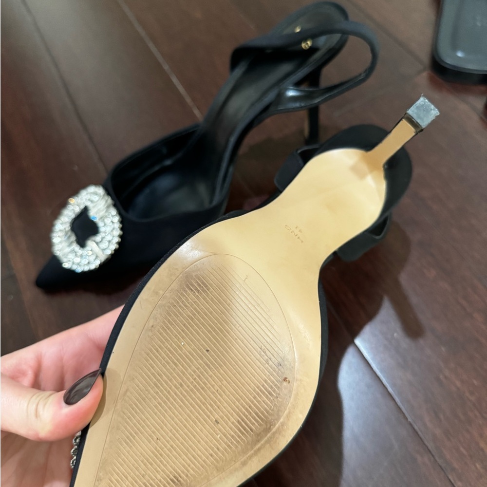 Mango - Pointed-Toe Rhinestone Shoes - Picture 4 of 4